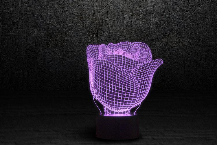 3d світильник у вигляді троянди