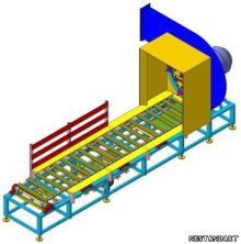 Измельчитель соломы с прямоугольным заборным бункером