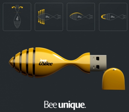 Гибкий концепт: флешка-пчела USBee