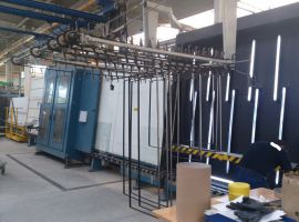 Стеклопакетная линия Lenhardt 2300X3500 с газ прессом и роботом герметизации